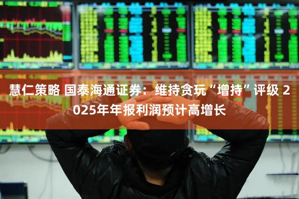 慧仁策略 国泰海通证券：维持贪玩“增持”评级 2025年年报利润预计高增长