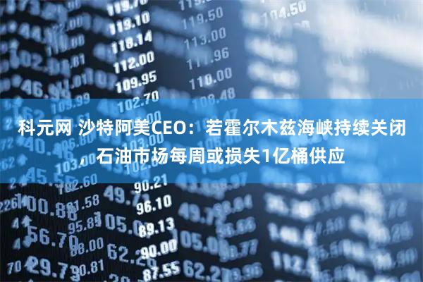 科元网 沙特阿美CEO：若霍尔木兹海峡持续关闭，石油市场每周或损失1亿桶供应
